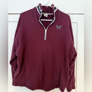 PINK Victoria's Secret Maroon women’s Zip-Up Sweater